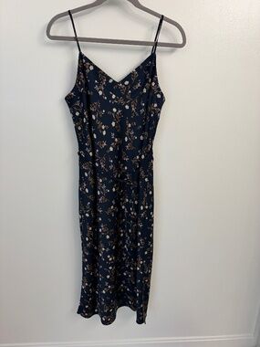 Stretch Satin Midi Slip Dress
